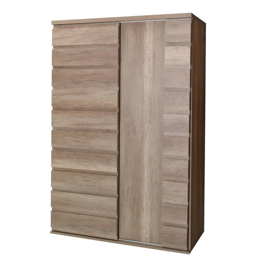 Vetrina 2 porte scorrevoli ROMI - Colore rovere dab canyon - 120 x 180 x 55 cm