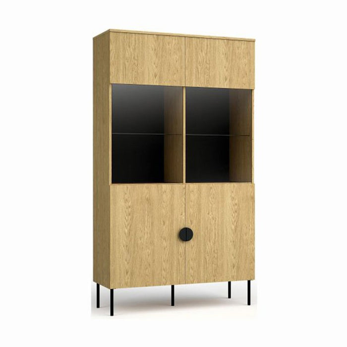 Vetrina color quercia con porte in vetro - Collezione MONDO