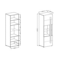 Vetrina design collezione BREDA colore rovere