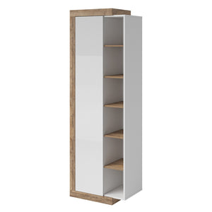 Vetrina design colore rovere e bianco lucido collezione SINATRA.