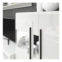 Vetrina design XL collezione BREDA. Colori bianco opaco e bianco lucido.