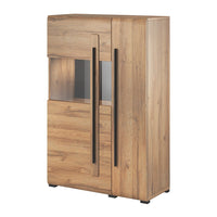 Vetrina design XL collezione BREDA. LED inclusi. Colore rovere.