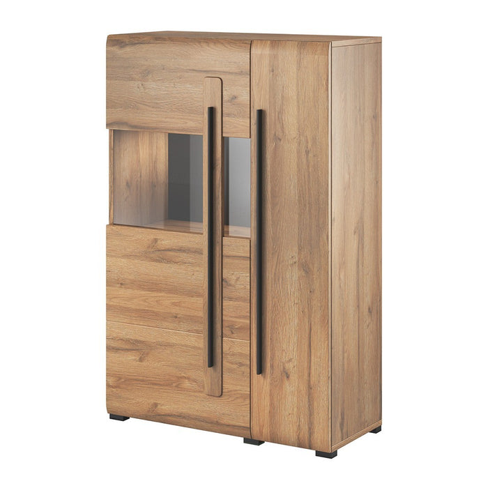 Vetrina design XL collezione BREDA. LED inclusi. Colore rovere.