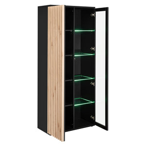 Vetrina alta design collezione DEAN – 2 porte con illuminazione LED integrata