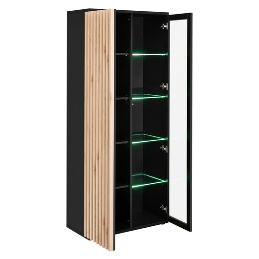 Vetrina alta design collezione DEAN – 2 porte con illuminazione LED integrata