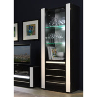 Vetrina piccolo modello LINA nera e bianca con LED