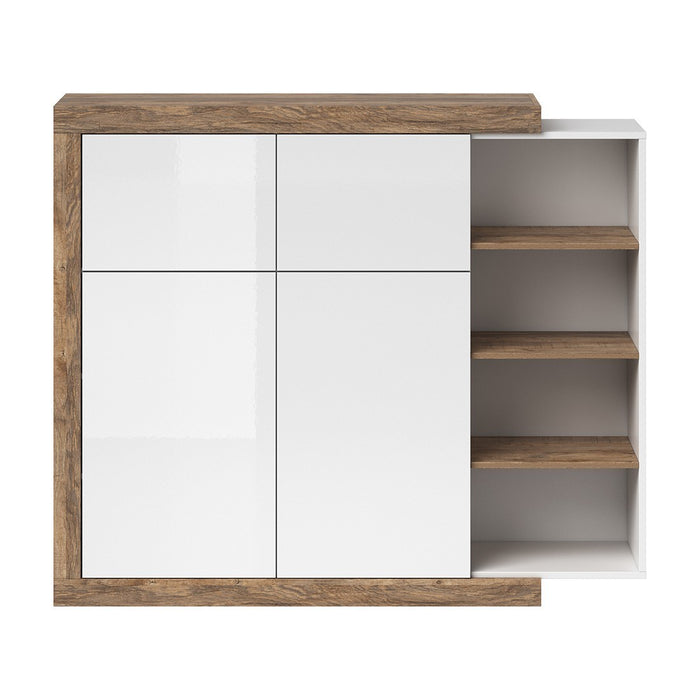 Vetrina piccolo modello SINATRA – Rovere e bianco lucido