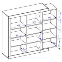 Vetrina piccolo modello SINATRA – Rovere e bianco lucido