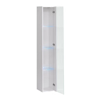 Vetrina sospesa – Bianco – Collezione SWITCH – Porta in vetro e LED inclusi – Modello grande