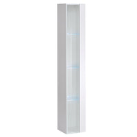 Vetrina sospesa – Bianco – Collezione SWITCH – Porta in vetro e LED inclusi – Modello grande
