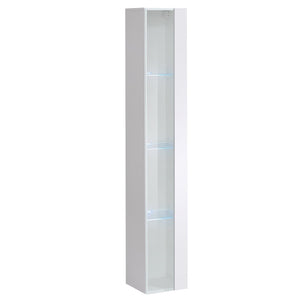 Vetrina sospesa – Bianco – Collezione SWITCH – Porta in vetro e LED inclusi – Modello grande