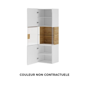 Vetrina sospesa collezione OHIO color antracite e rovere