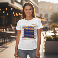 T-shirt cromika arte e colore in cotone naturale *** misura small - s, modello colorful drops, confezione 1