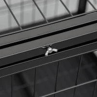 Gabbia Box per Cani Cuccioli da Interno Esterno con Rotelle 92×62×75cm