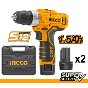 Trapano avvitatore a batteria 12v incluse 2 batterie valigetta indicatore led