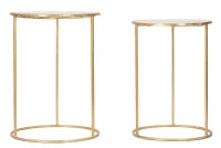 Tavolinetti Glam Butterfly Coppia Cm Ø 43X60-38X55