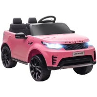 Macchina Elettrica per Bambini Licenza Land Rover con Fari LED, Clacson e Telecomando, 105x68.5x58 cm, Rosa