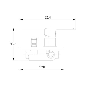 Miscelatore doccia parete puma incasso con deviatore ottone colore nero opaco *** confezione 1