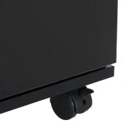 Cassettiera a Rotelle da Ufficio Salvaspazio in Legno, 41x39x58cm, Nero