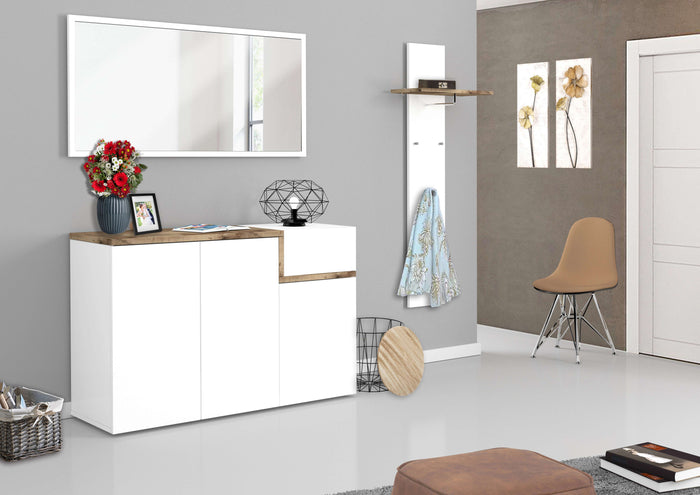 Mobile ZET L 120 x H 80.1 x P 40 cm colore bianco lucido