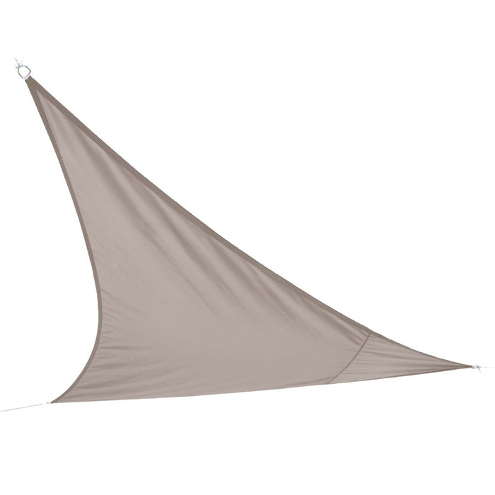 Vela ombreggiante triangolare color taupe – Dimensioni 360x360x360 cm in poliestere 160g/m²