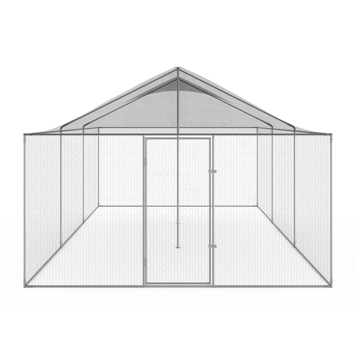 IDMarket - Voliera di 18 m² con recinto in rete metallica di 6 x 3 M per animali da cortile