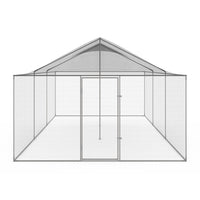 IDMarket - Voliera di 18 m² con recinto in rete metallica di 6 x 3 M per animali da cortile