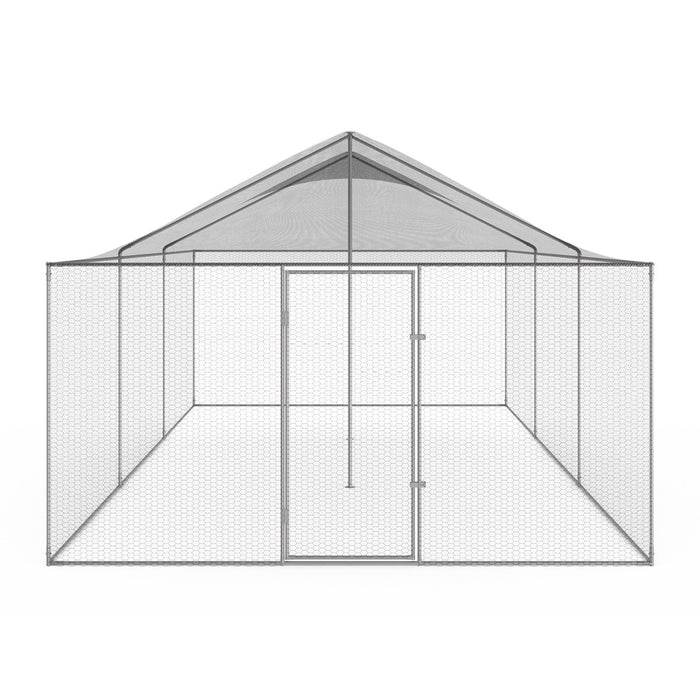 IDMarket - Voliera di 18 m² con recinto in rete metallica di 6 x 3 M per animali da cortile