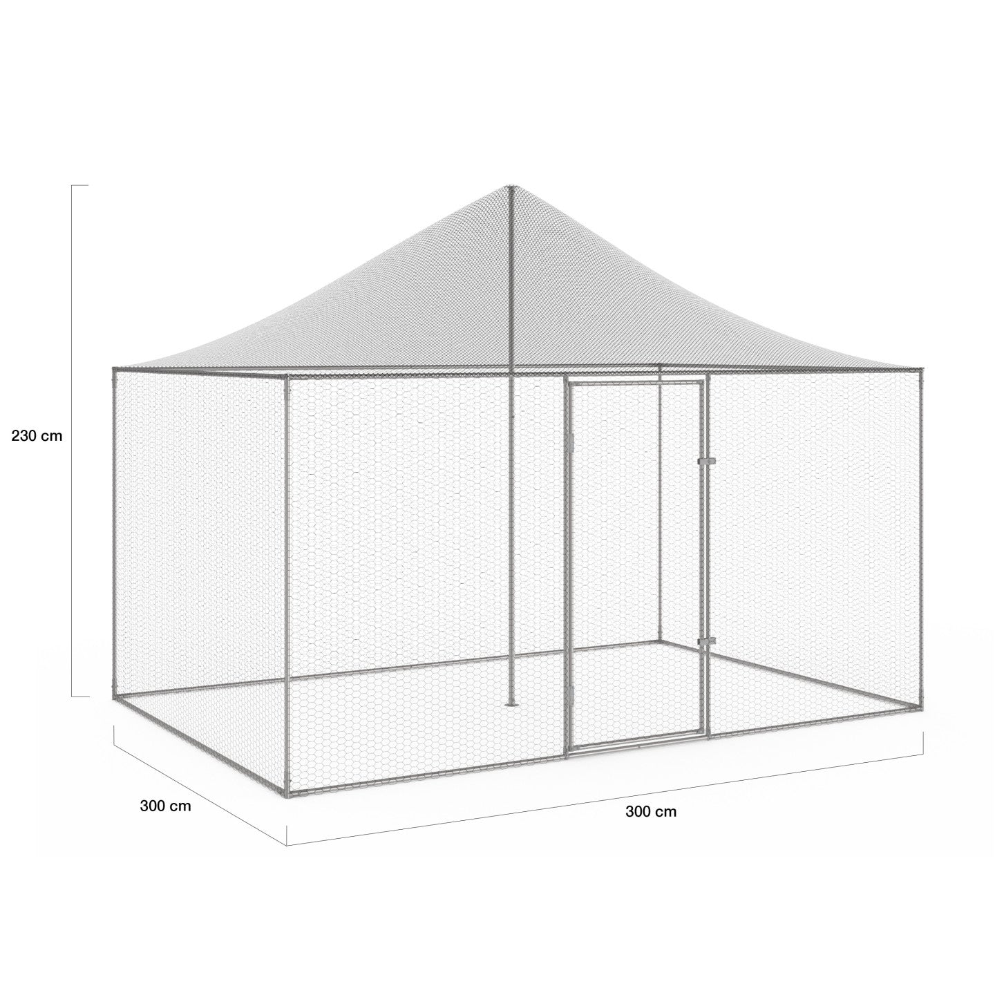 IDMarket - Voliera di 6 m² Pollaio di 3 x 2 M per animali da cortile