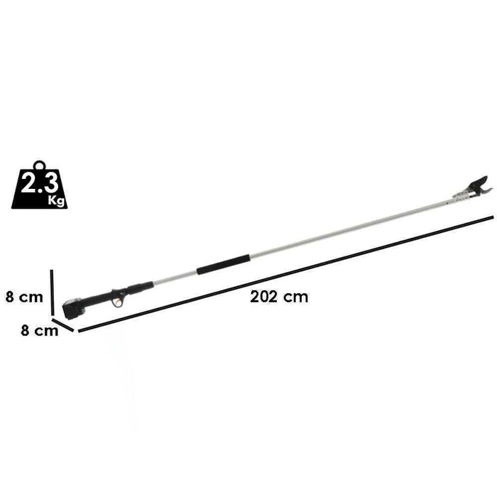 FORBICE ELETTRONICA CORDLESS DA POTATURA ASTA 2m +2BATTERIE 21.6V- 4.0Ah VOLPI