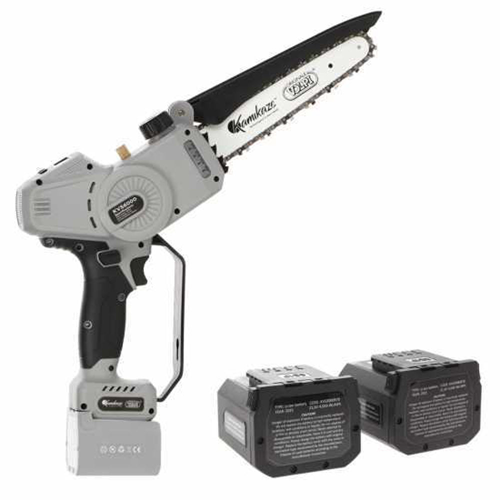 POTATORE SEGHETTO MOTOSEGA A BATTERIA 21,6V +2 BATTERIE 4Ah BARRA 19cm-8" KVS6000 VOLPI
