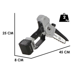 POTATORE SEGHETTO MOTOSEGA A BATTERIA 21,6V +2 BATTERIE 4Ah BARRA 19cm-8" KVS6000 VOLPI