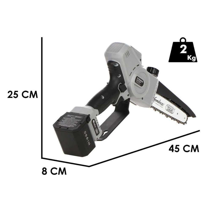 POTATORE SEGHETTO MOTOSEGA A BATTERIA 21,6V +2 BATTERIE 4Ah BARRA 19cm-8" KVS6000 VOLPI
