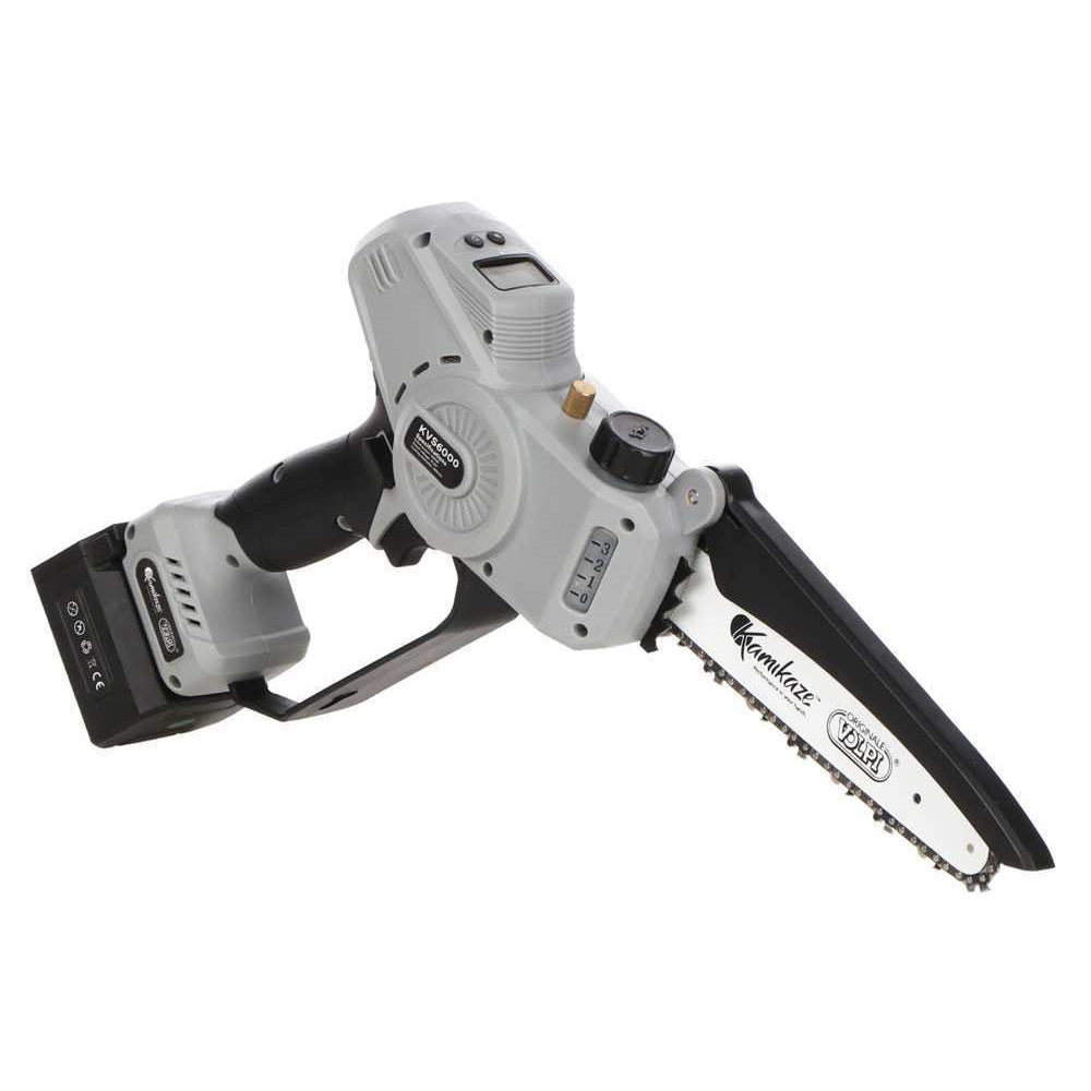 POTATORE SEGHETTO MOTOSEGA A BATTERIA 21,6V +2 BATTERIE 4Ah BARRA 19cm-8" KVS6000 VOLPI