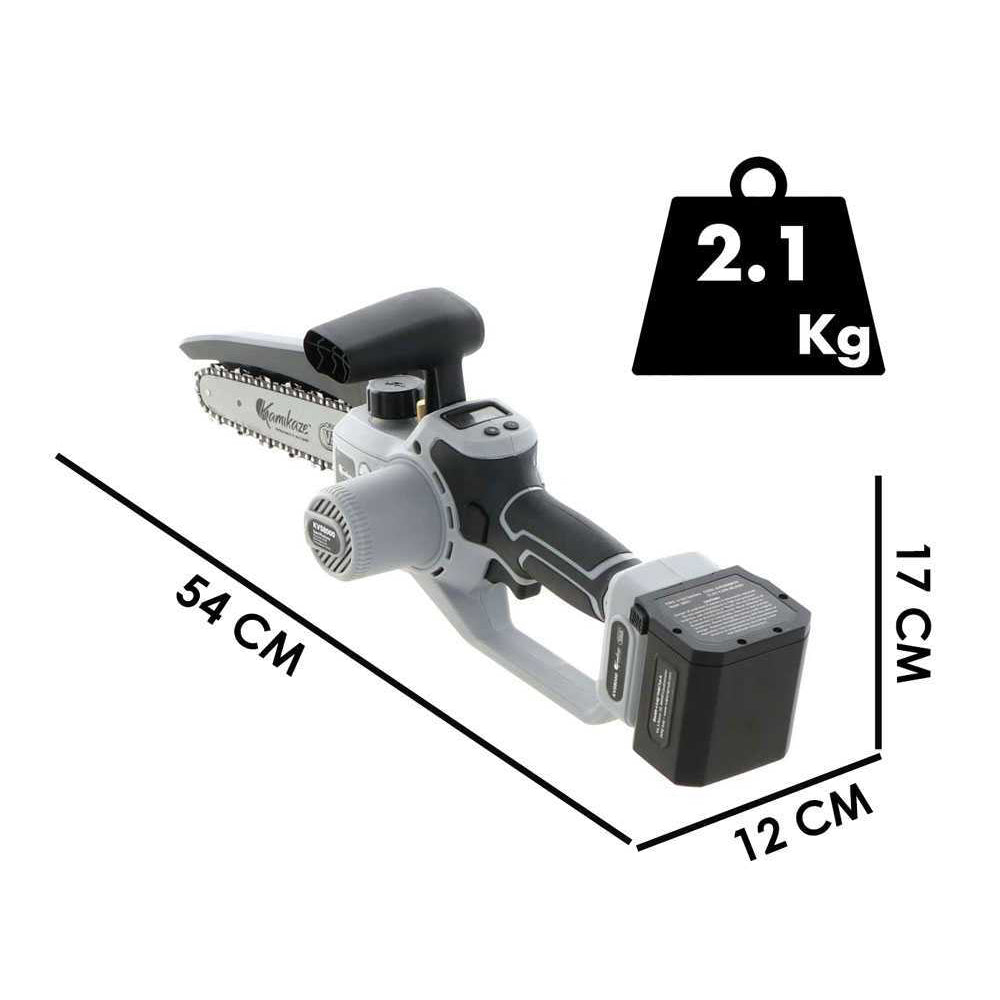 POTATORE SEGHETTO MOTOSEGA A BATTERIA 21,6V +2 BATTERIE 4Ah BARRA 19cm-8" KVS8000 VOLPI