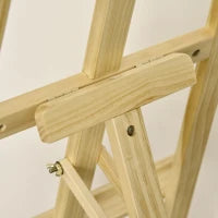 Cavalletto per Pittura Portatile e Pieghevole, Altezza e Inclinazione Regolabili, Colore Legno