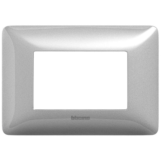 Bticino matix placca 3 posti tecnopolimero colorata am4803 *** colore silver, confezione 1