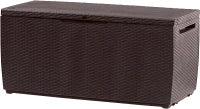 Baule da Giardino Capri, 305L, Effetto Rattan, Marrone, 123x53,5x57H cm
