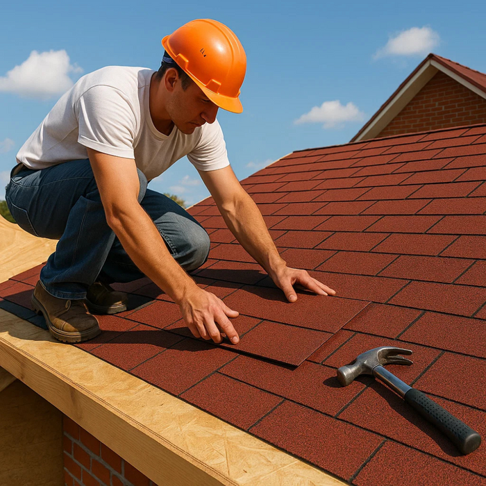 Guaina tegolata casasciutta impermeabilizzazione rosso mattone confezione 3 mq