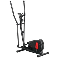 Cyclette Ellittica per la Casa Ultra Silenziosa, Magnetica 8 Livelli Resistenza, Schermo LED, Sensore Battito Cardiaco, Nero