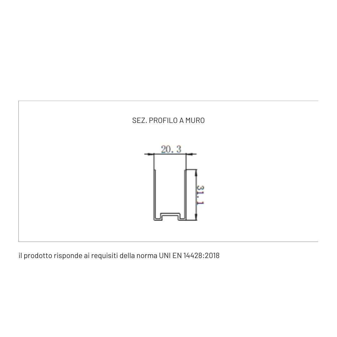 Ogomondo box doccia semicircolare con ante scorrevoli cristallo temprato 4 millimetri acidato serigrafato *** misure ...