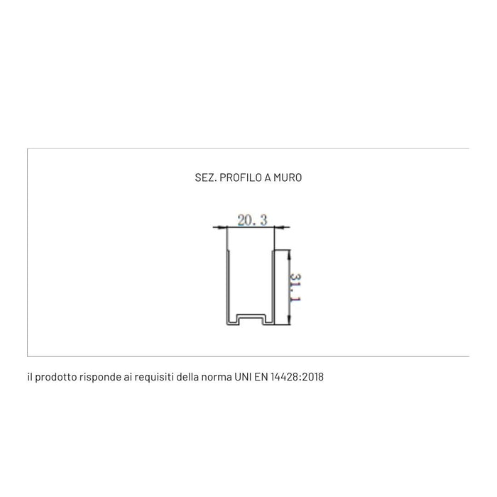 Ogomondo box doccia semicircolare con ante scorrevoli cristallo temprato 4 millimetri acidato serigrafato *** misure ...