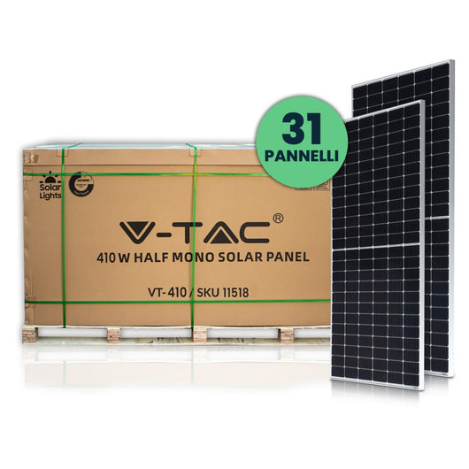 VT-410 Kit 12,7kW 31 Pannelli Solari Fotovoltaici 410W 108 Celle IP68 - SKU 1151831 - V-TAC