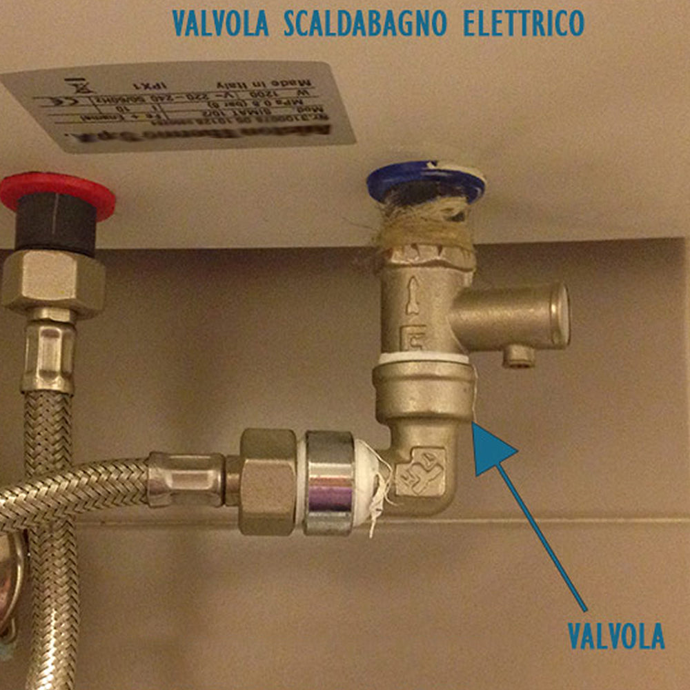 Valvola di sicurezza per scaldabagno mf 3/8 pollice