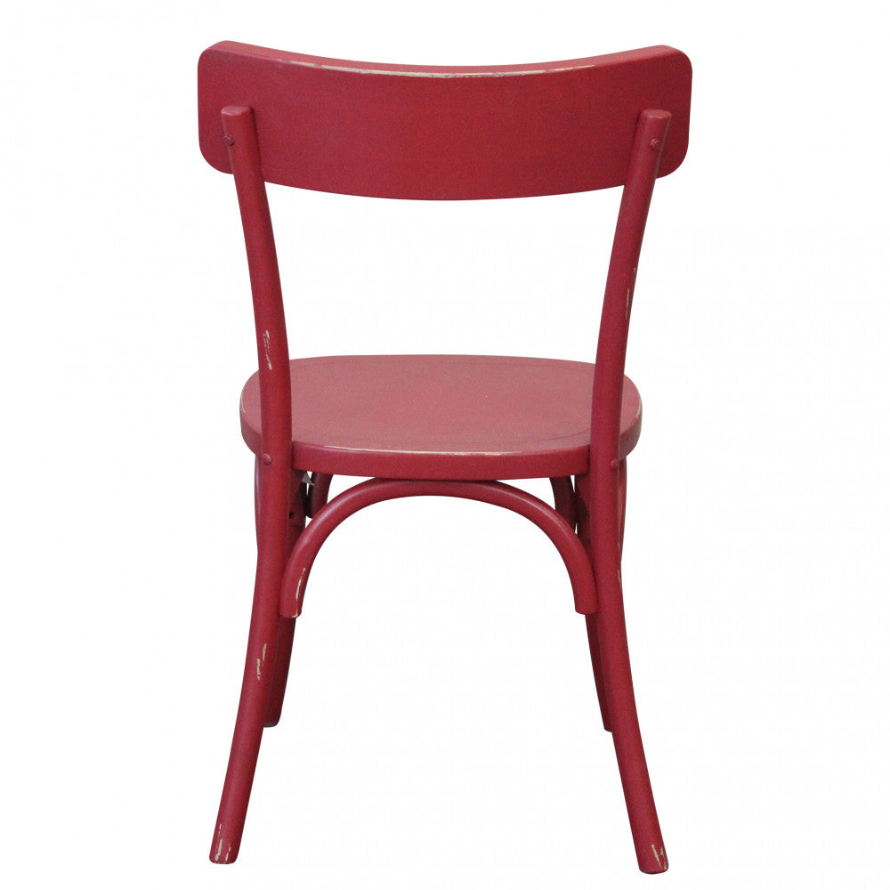 SEDIA IN LEGNO ROSSO POLLY