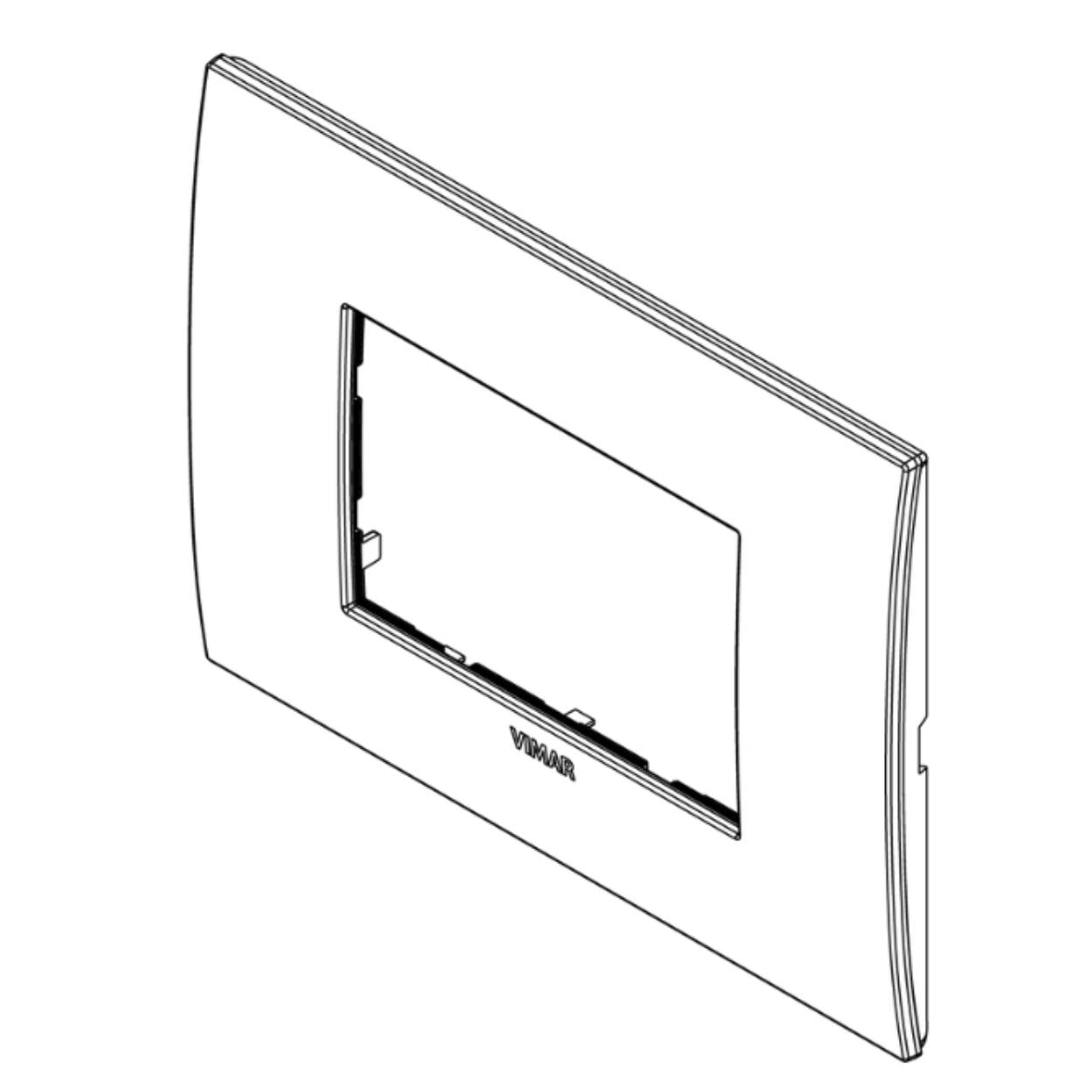 Vimar 19653 placca classica arkè 3 moduli in tecnopolimero