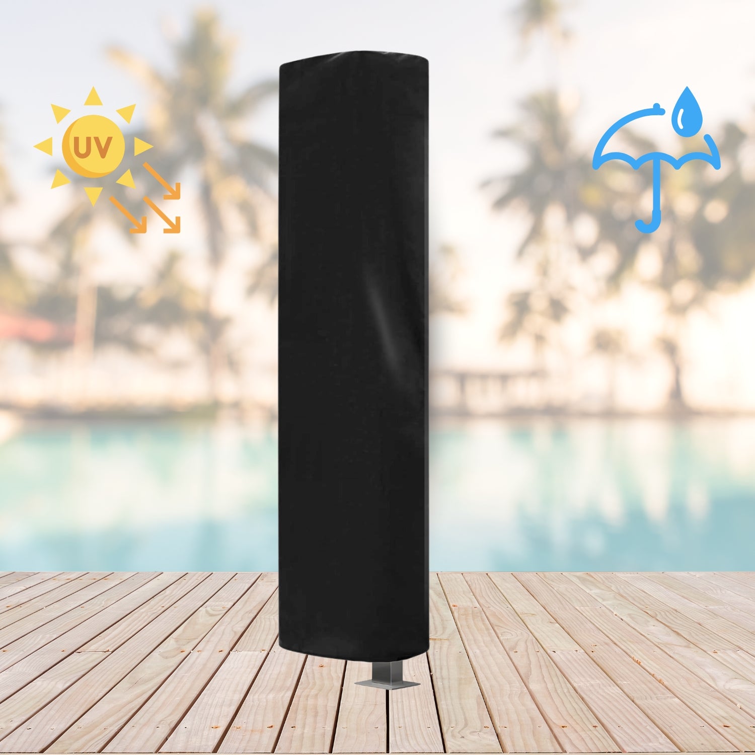 Custodia protettiva doccia esterna impermeabile antivento rivestimento anti uv *** modello larice, confezione 1