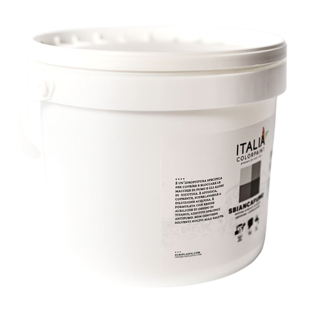 Sbiancafumo pittura acrilica bianco antimacchia e antialone *** formato 5 lt, confezione 1