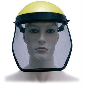 Visiera per la protezione del viso protettiva regolabile brixo in rete con calotta