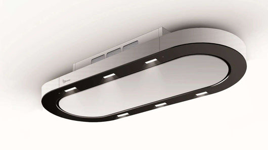 Cappa a soffitto UNIKA FREE cm 120X50 - Bianca e Nera - 900 m3/h